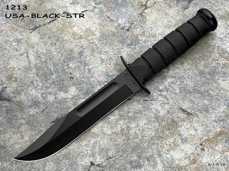 KA-BAR 卡巴 1213 USA-BLACK-STR 黑色柄 K鞘全刃战术格斗刀（现货）